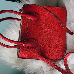 Michael Kors Red  Small Leather Satchel